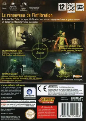 Tom Clancy's Splinter Cell - Pandora Tomorrow box cover back